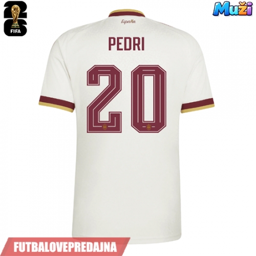 Lacne Muži Futbalové dres Španielsko Pedri Gonzalez #20 MS 2026 Krátky Rukáv - Preč